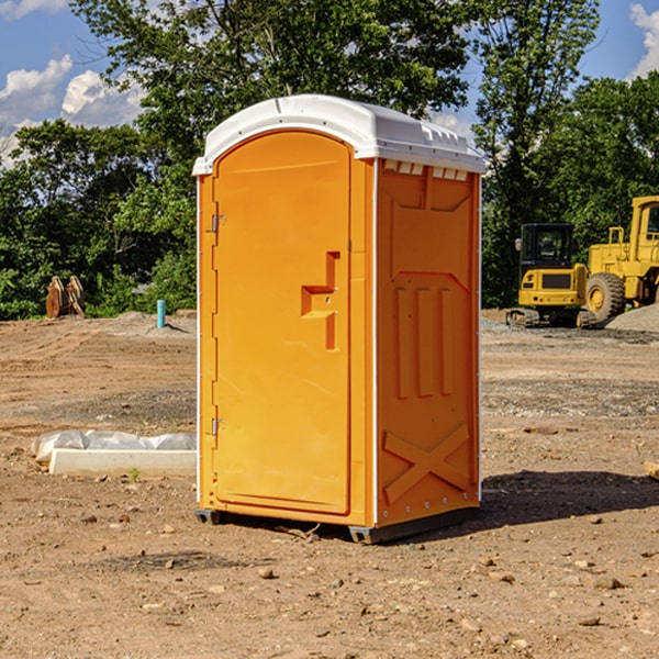 do you offer hand sanitizer dispensers inside the portable restrooms in Bryant Pond